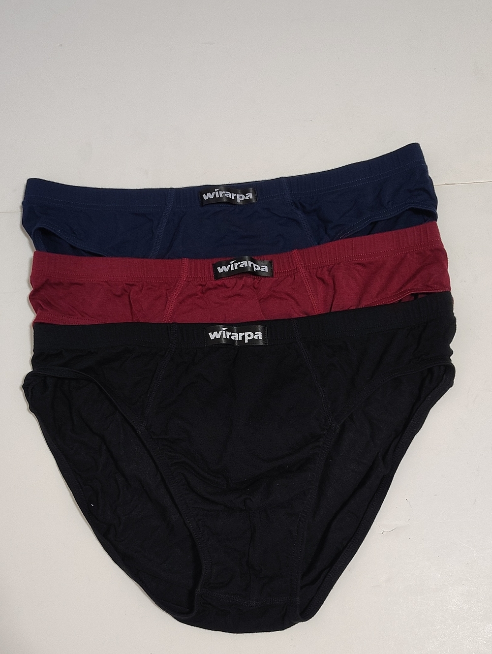 Wirarpa Men's Bikini In  Black Burgundy & Navy - 3 Pack - Size S
